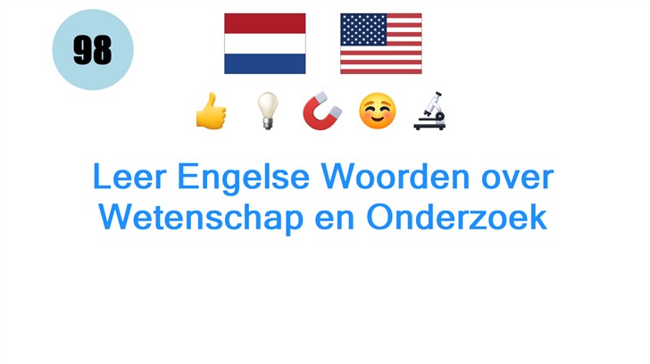 Leer Engelse Woorden over Wetenschap en Onderzoek
